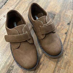Brown boys dress shoes